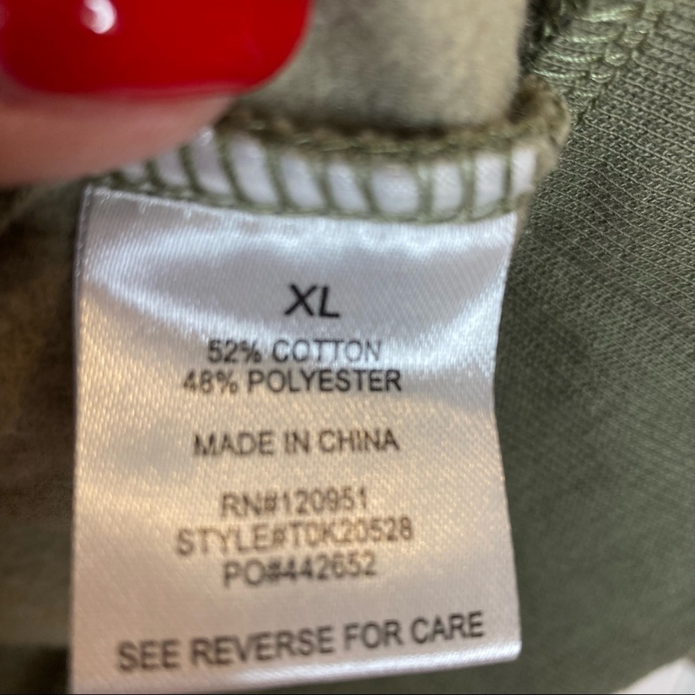 Hippie Rose Camo Mock Neck Sweatshirt - Picture 8 of 9